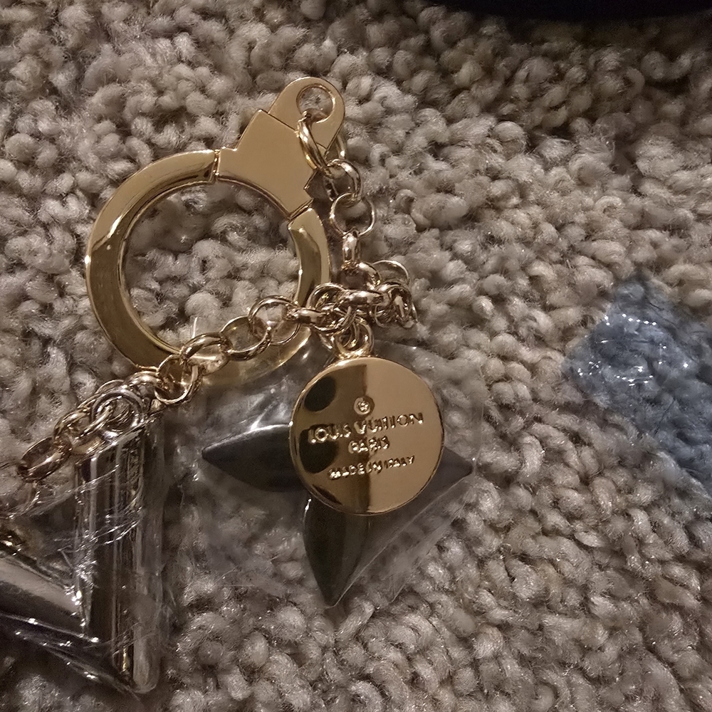 LV Gold and Silver Charm Keychain - Picture 6 of 11